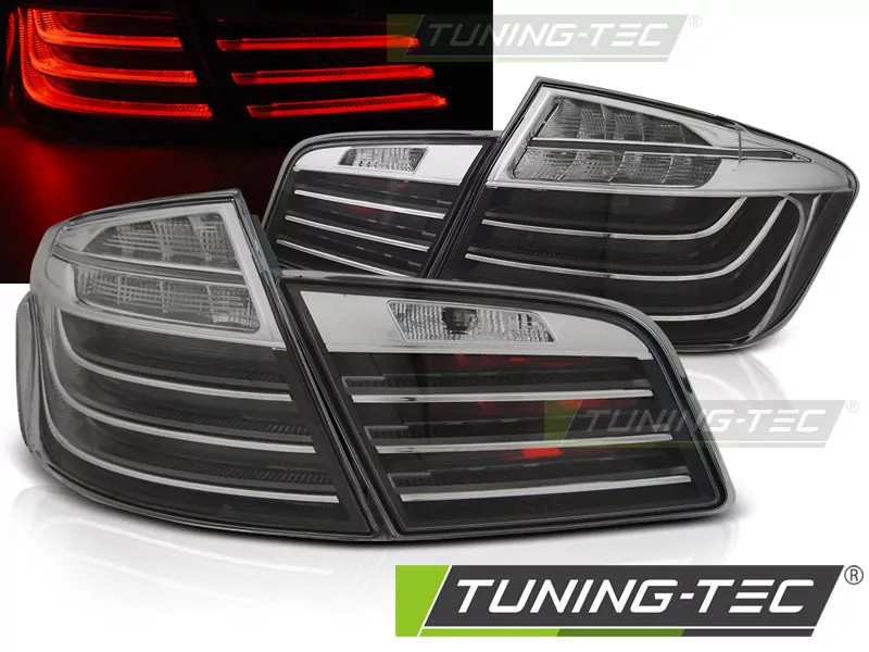 Led Bar Tail Lights Black Chrome Lci Look Fits Bmw F10 10-07.13 