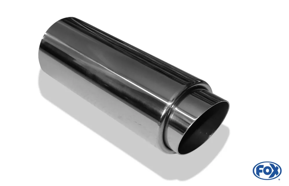 Anschweißendrohr Typ 27 - Racing Design  Ø 80mm außen - 65mm innen an der Vorderseite/ Länge: 330 mm / Einsatz: 90mm lang