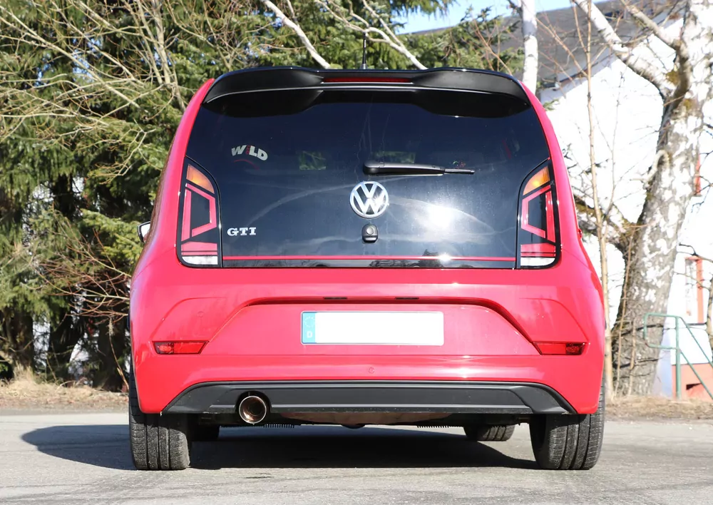 VW UP GTI  Endrohrsystem links passend auf originalen oder FOX-Endschalldämpfer - 1x90 Typ 25 links