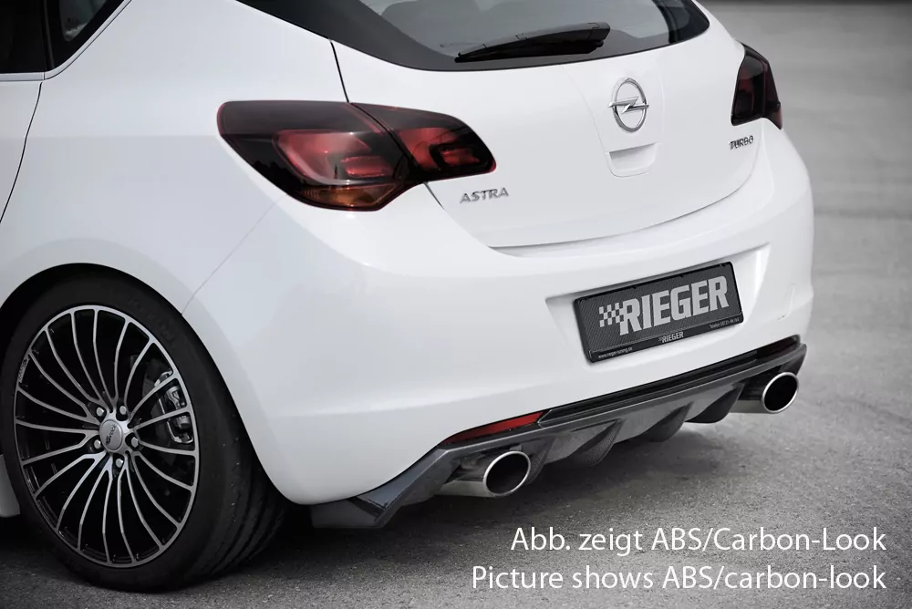 Rieger Heckeinsatz für Opel Astra J - 5-tür. 11.08-09.12 (bis Facelift) carbon optik