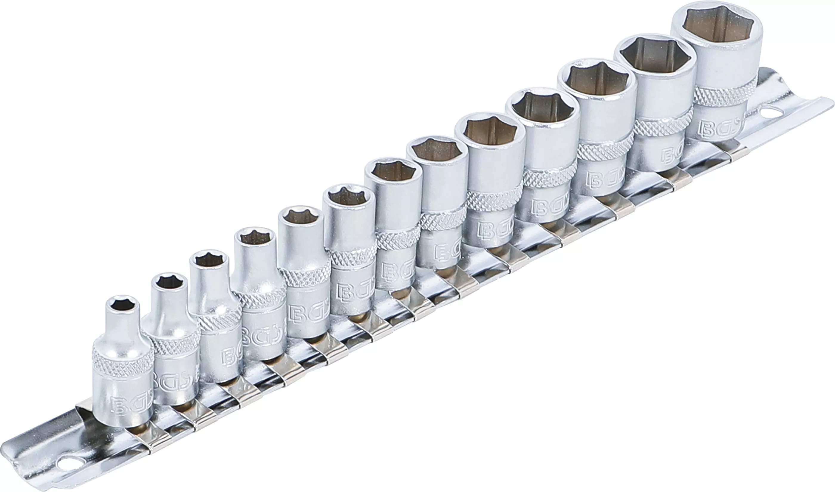 Steckschlüssel-Einsatz-Satz, Sechskant | Antrieb Innenvierkant 6,3 mm (1/4") | SW 4 - 14 mm | 13-tlg.