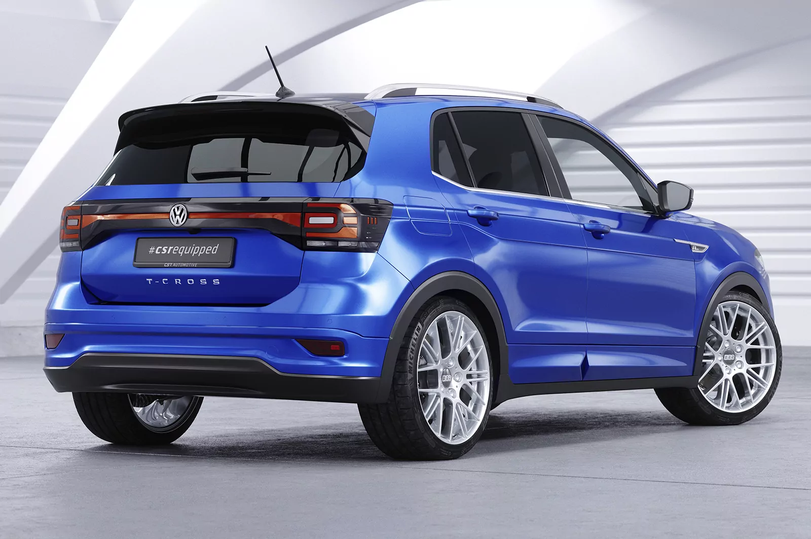 Heckflügel mit ABE für VW T-Cross HF596 Strukturiert (schwarz matt)