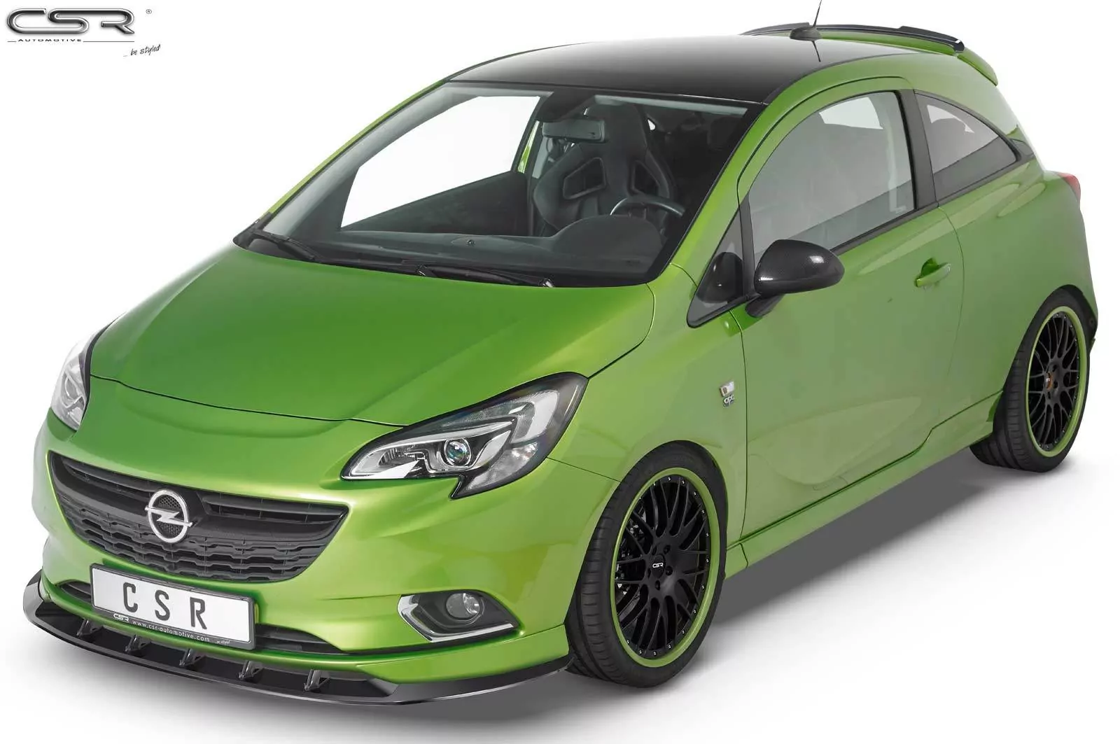 Cup-Spoilerlippe mit ABE für Opel Corsa E OPC-Line CSR- Lackierfreundlich (schwarz matt)