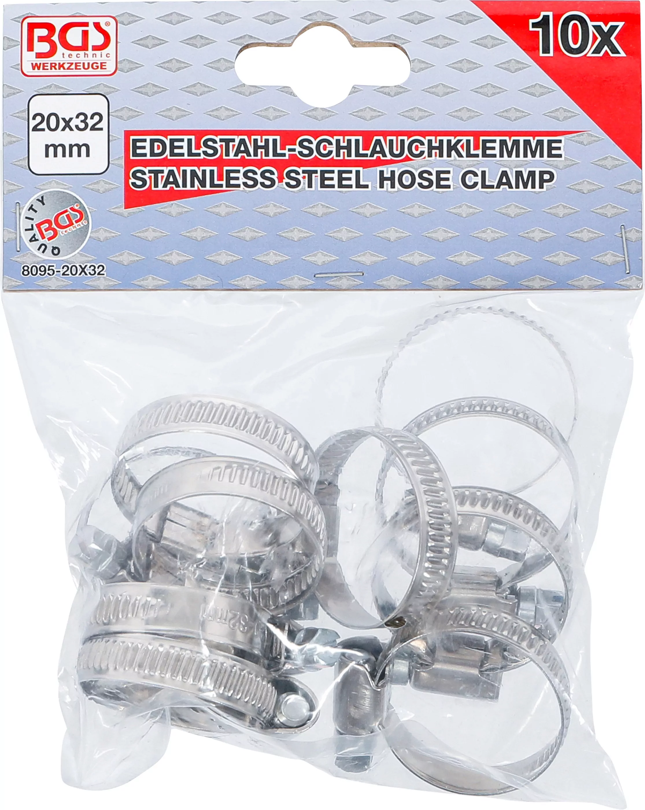 Schlauchklemmen | rostfrei | 20 x 32 mm | 10-tlg.
