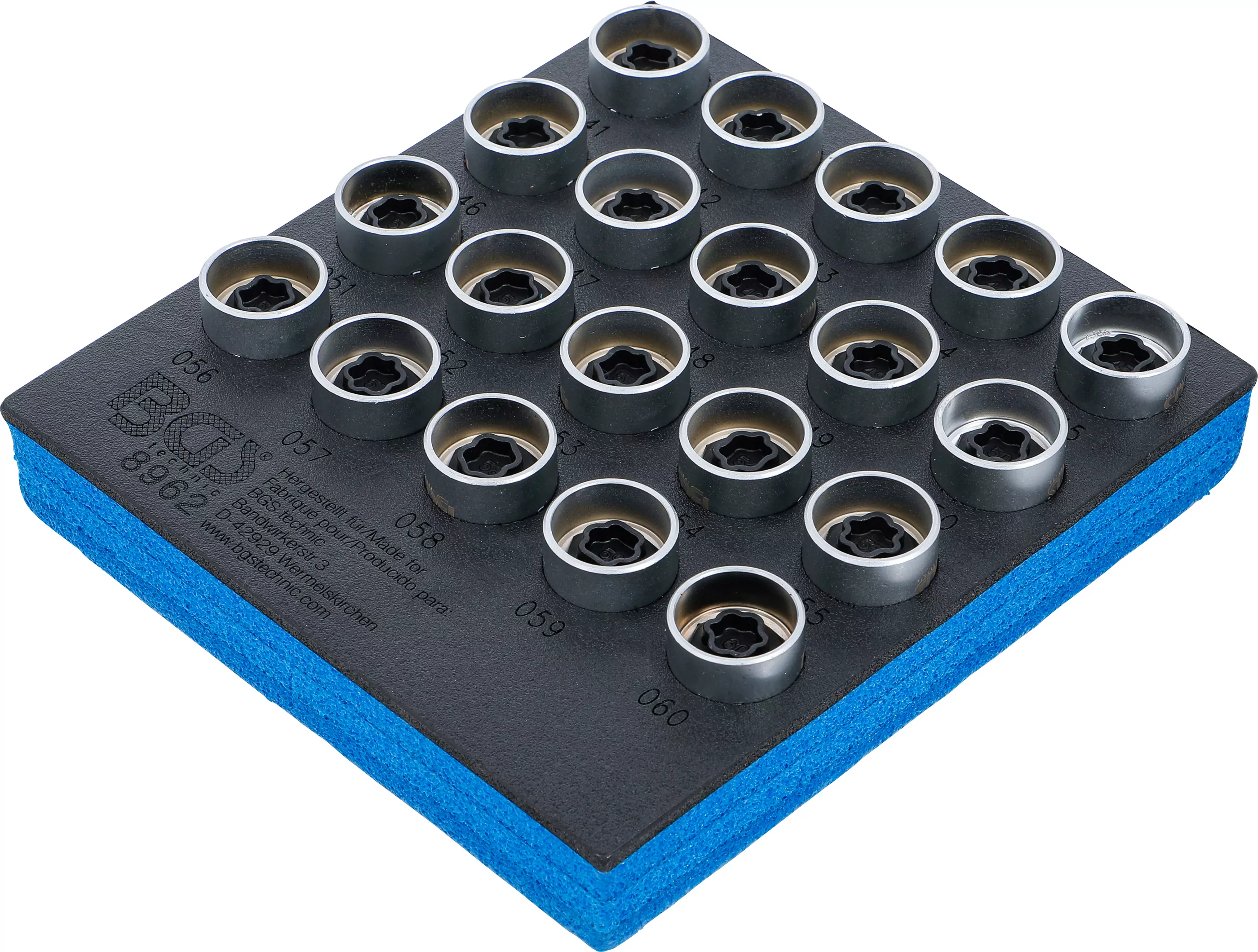 Werkstattwageneinlage 1/6: Felgenschloss-Werkzeug-Satz für BMW | 20-tlg.