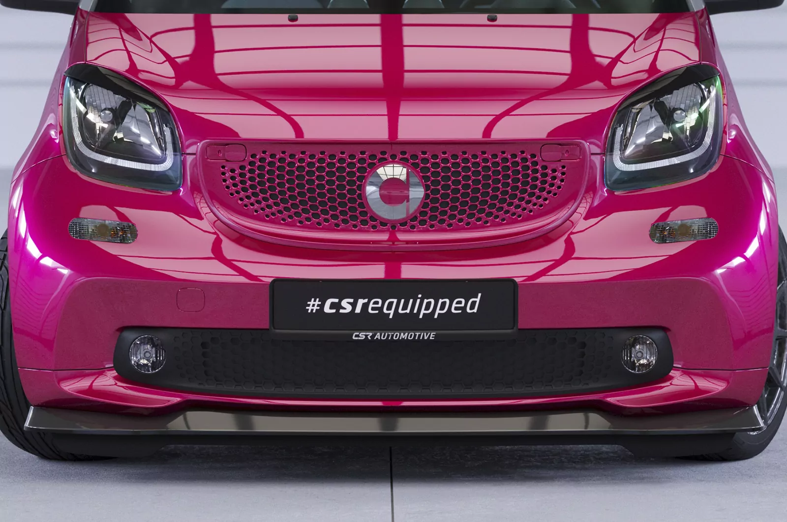 Cup-Spoilerlippe mit ABE für Smart Fortwo 453 CSL519 Schwarz Strukturiert