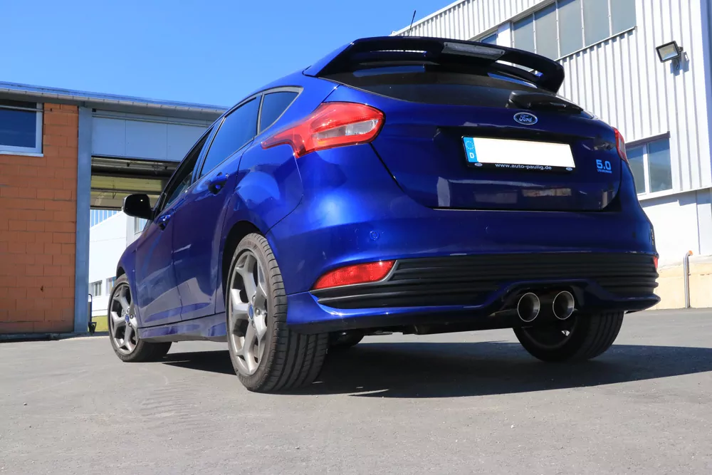 Ford Focus III ST Fließheck  Endschalldämpfer quer Ausgang mittig - 2x100 Typ 25 mittig