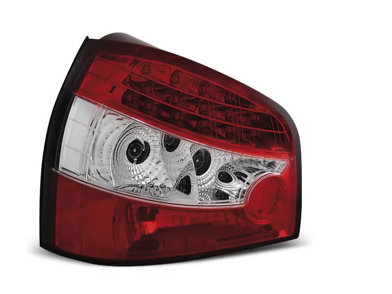Led Tail Lights Red White Fits Audi A3 09.96- 08.00
