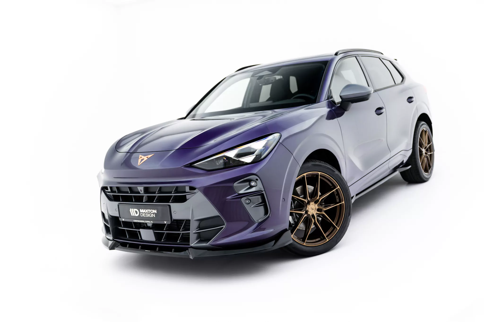 Front Ansatz V.1 Für Cupra Terramar Mk1 Schwarz Hochglanz