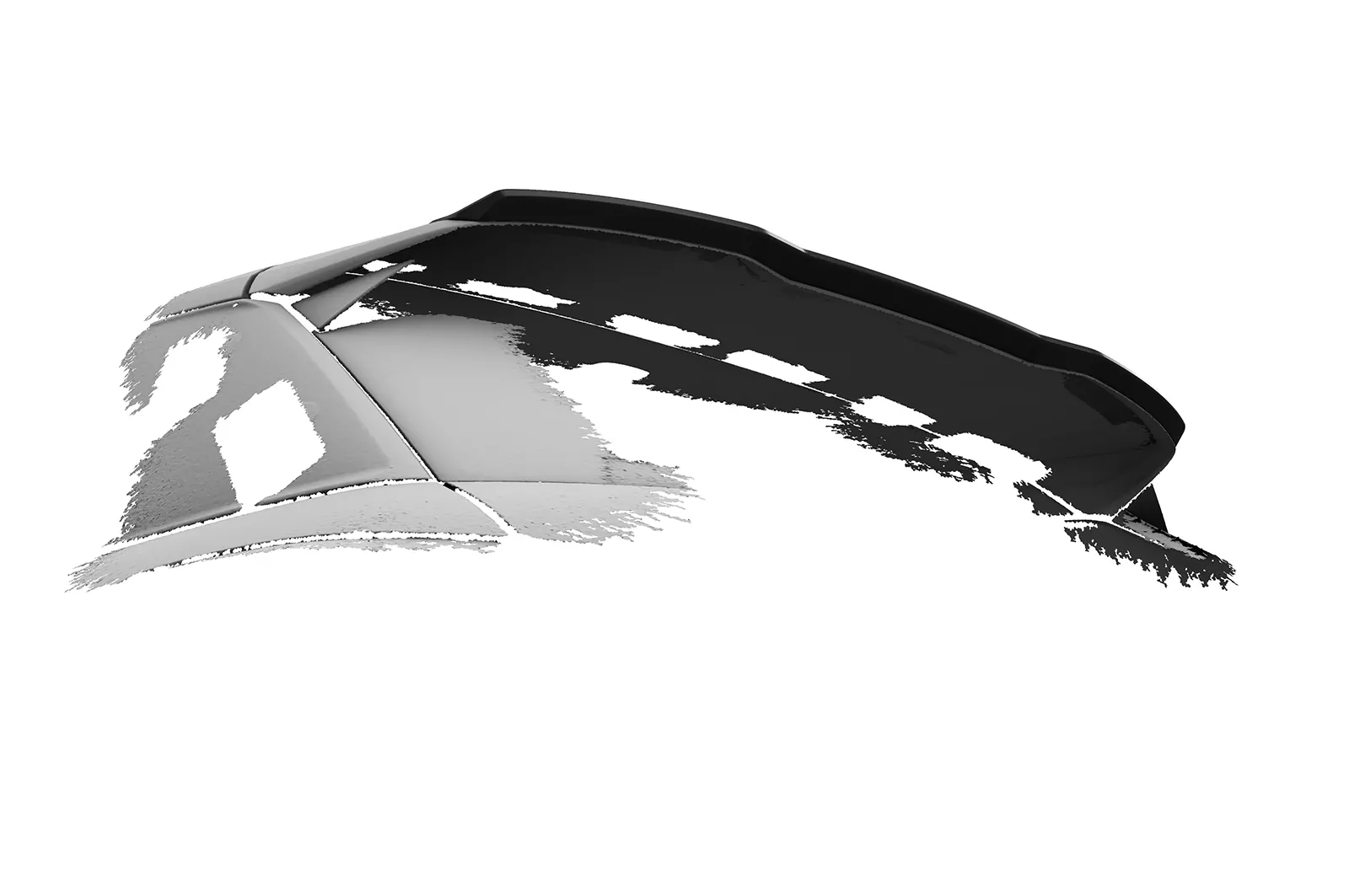 Heckflügel mit ABE für Audi Q2 S-Line / SQ2 (GA) HF127 Schwarz Strukturiert