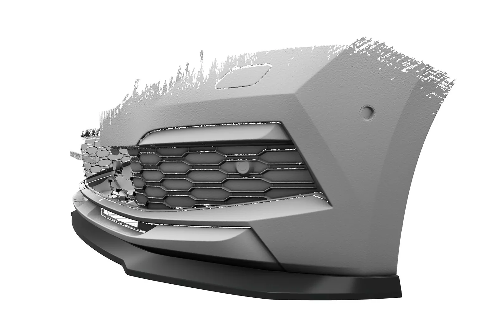 Cup-Spoilerlippe mit ABE für Skoda Kamiq CSL527 Schwarz Strukturiert