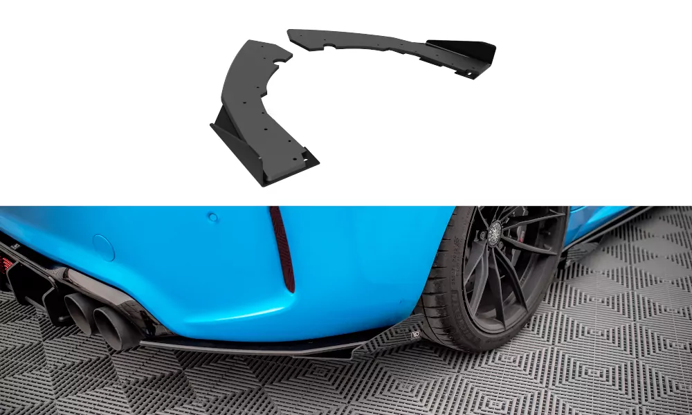 Street Pro Heck Ansatz Flaps Diffusor + Flaps Für BMW M2 F87 Schwarz Hochglanz
