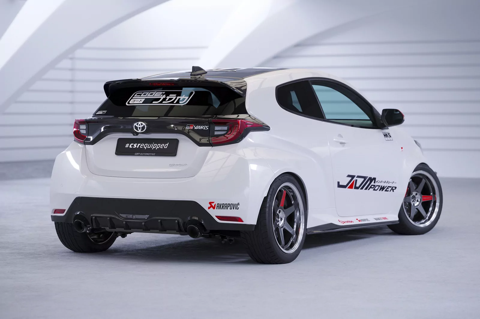 Heckflügel mit ABE für Toyota GR Yaris (Typ XP21) HF845 Schwarz Strukturiert