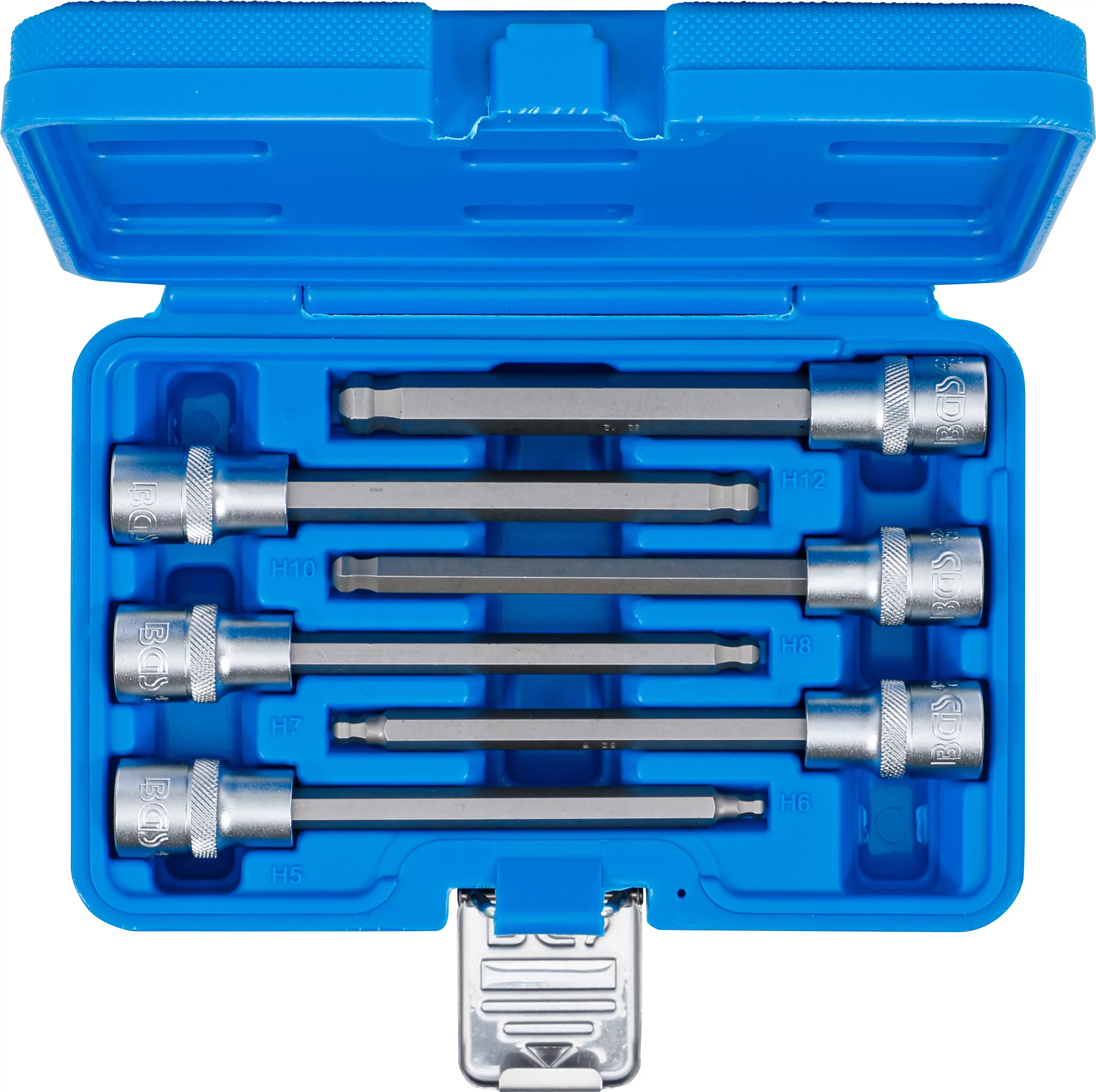 Bit-Einsatz-Satz | Antrieb Innenvierkant 12,5 mm (1/2") | Innensechskant mit Kugelkopf 5 - 12 mm | 6-tlg.