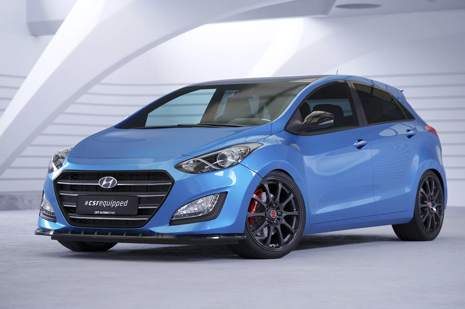 Cup-Spoilerlippe mit ABE für Hyundai I30 (GD) CSL592 Schwarz Strukturiert