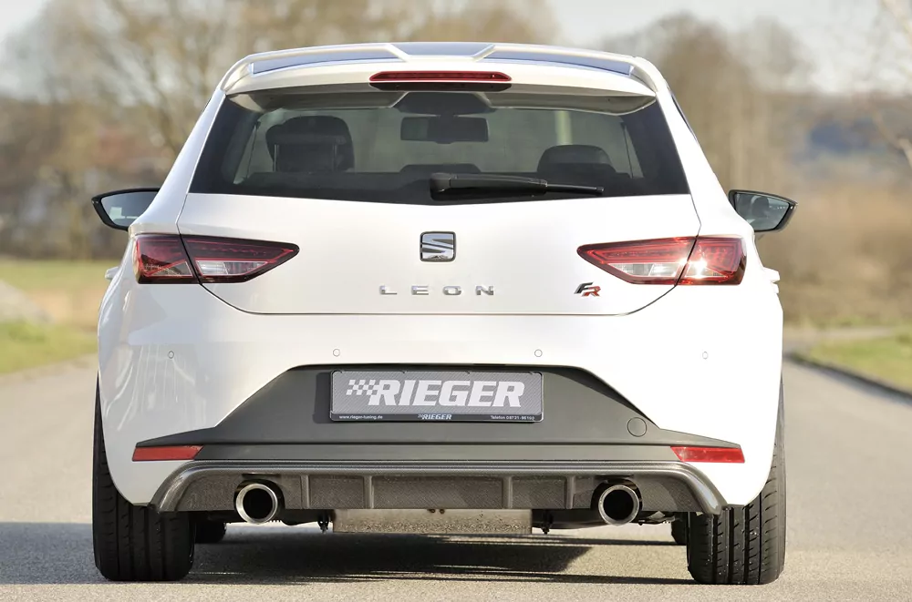Rieger Heckeinsatz für Seat Leon FR (5F) - 5-tür. 01.13-12.16 (bis Facelift) carbon optik