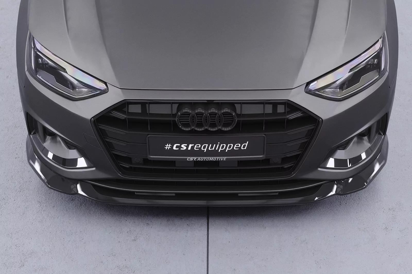 Cup-Spoilerlippe mit ABE für Audi A4 B9 (Typ 8W) CSL530 Schwarz Strukturiert