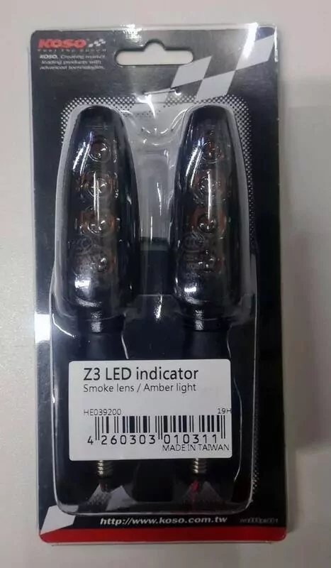 KOSO Led Blinker Z3 paarweise - Schwarz