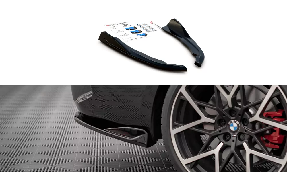 Heck Ansatz Flaps Diffusor V.2 Für BMW 4er M-Paket G22 / G23 / G22 Facelift / G23 Facelift Schwarz Hochglanz