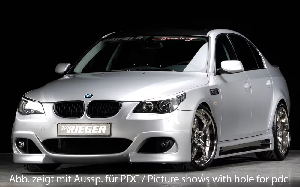 Rieger Spoilerstoßstange für BMW 5er E60 - Lim. -08 (bis Facelift) carbon optik