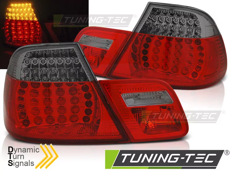 Led Tail Lights Red Smoke Seq Fits Bmw E46 04.99-03.03 Coupe