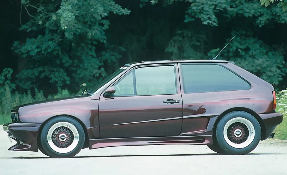 Rieger Spoilerstoßstange Breitbau II für VW Polo 2/3 - Coupé 75-94 carbon optik