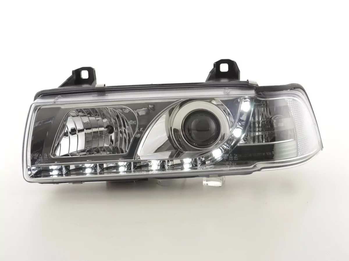 Scheinwerfer Set Daylight LED Tagfahrlicht BMW 3er E36 Limousine Bj. 92-98 chrom