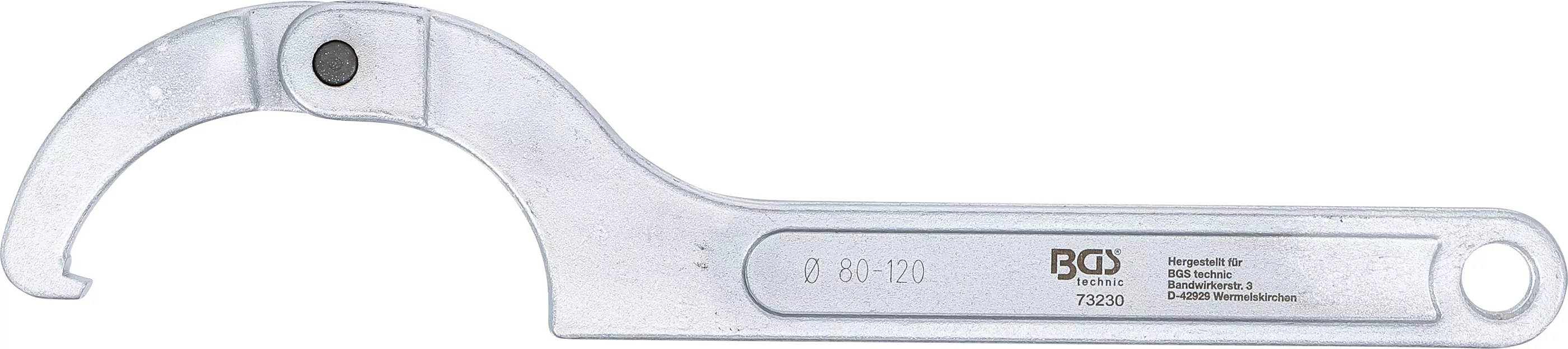 Gelenk-Hakenschlüssel mit Nase | 80 - 120 mm