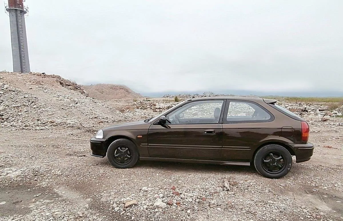 Front Ansatz Passend Für Passend Für HONDA CIVIC MK6 EJ9 Schwarz Hochglanz Schwarz Hochglanz