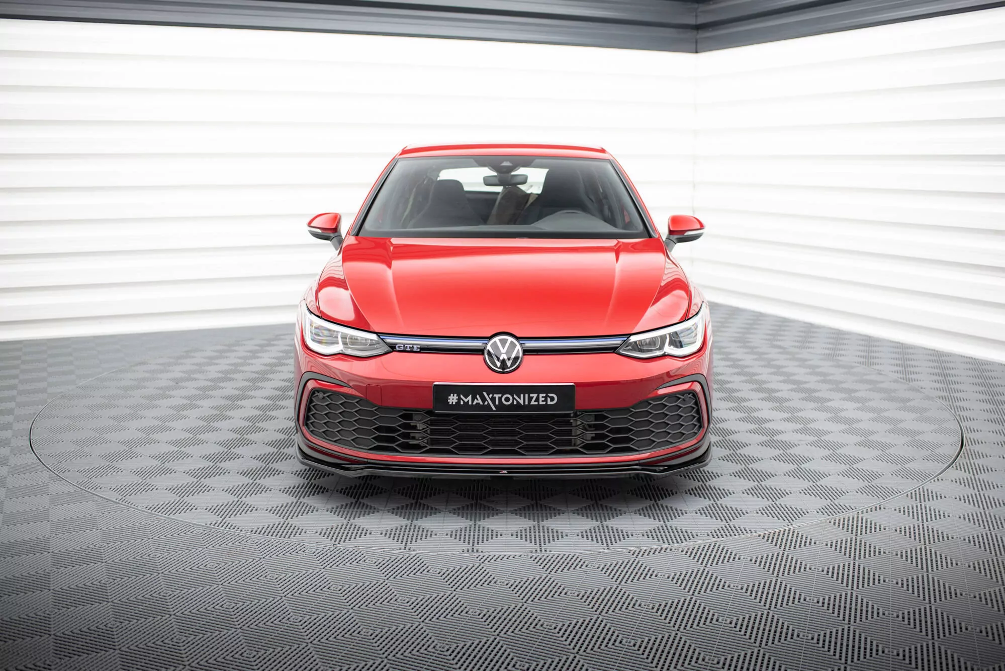 Front Ansatz V.4 Für Volkswagen Golf GTI / GTE / GTD / R-Line Mk8 Schwarz Hochglanz
