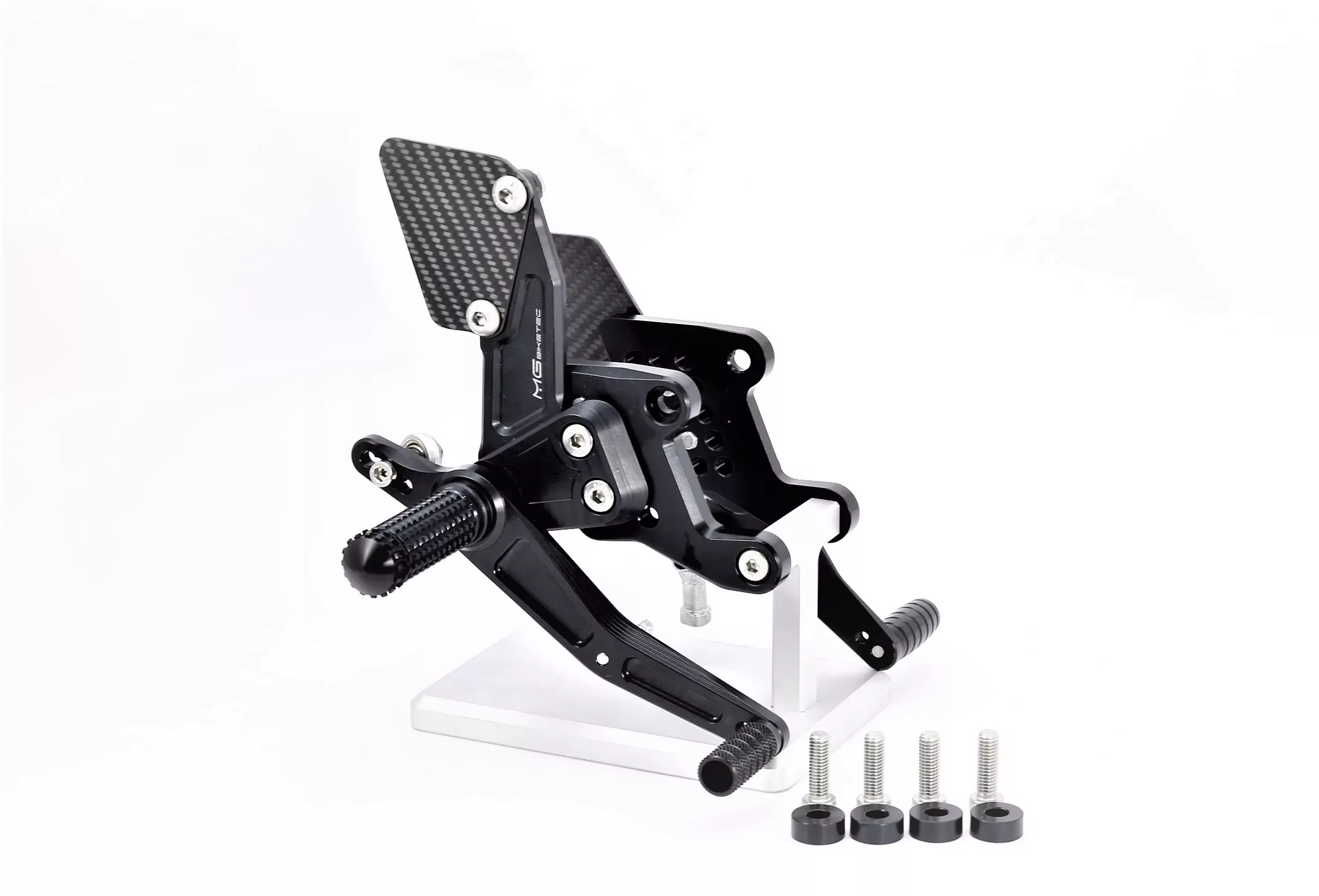 MG Biketec Sportfussrastenanlage / Rastenanlage / Fußrastenanlage mit ABE, gültig in D - A - CH für Triumph Speed Triple 1050 ab 2005-2007