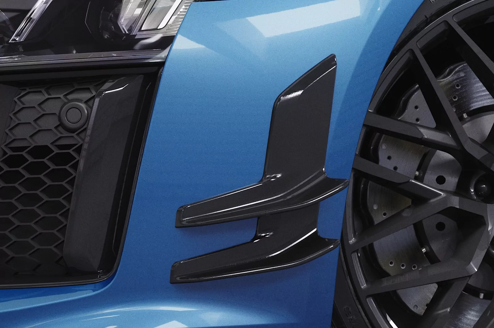 Performance Flaps für Audi R8 (Typ 4S) FP014 Schwarz Strukturiert