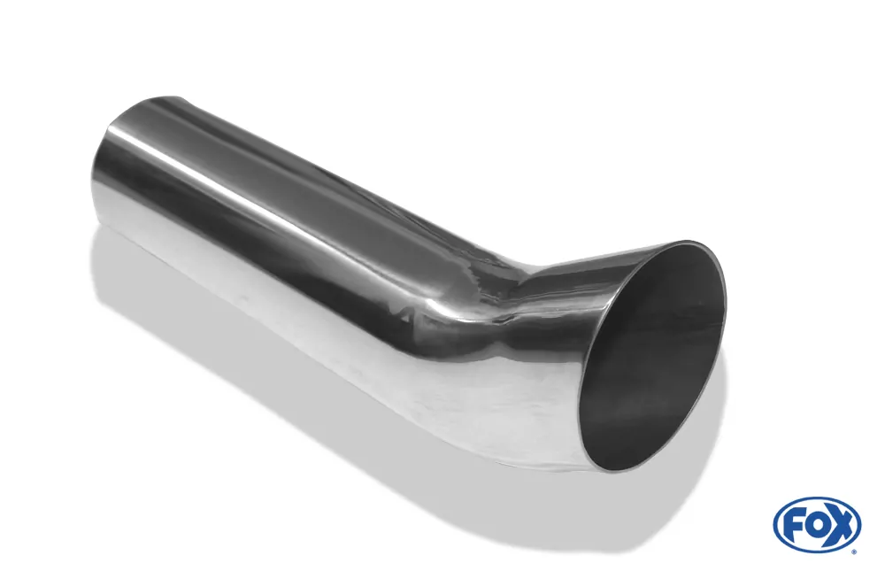 Anschweißendrohr Typ 18  Ø 70 mm / Länge: 300 mm - rund / uneingerollt / FOX-Design / ohne Absorber