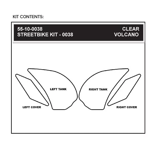 Stompgrip Traction Pad Volcano für Kawasaki Z1000 / ABS 10-16 Hybrid