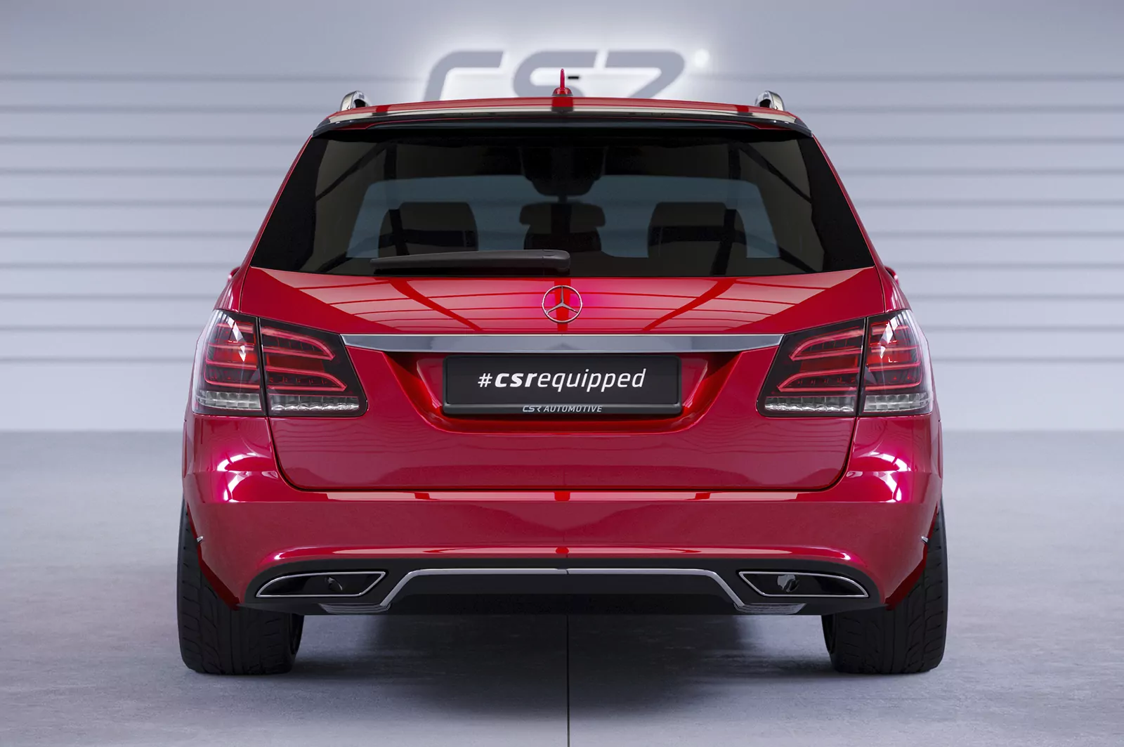 Heckflügel mit ABE für Mercedes Benz E-Klasse S212 T-Modell HF016 Schwarz Strukturiert