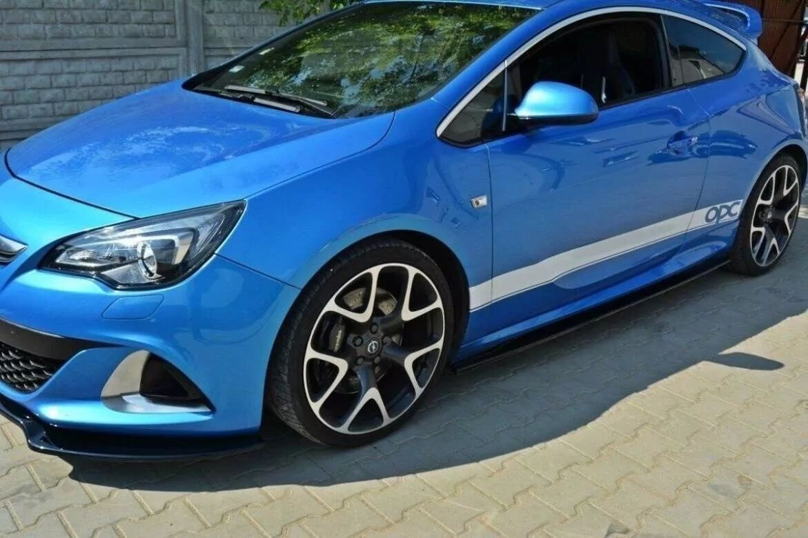 Seitenschweller Ansatz Passend Für Passend Für OPEL ASTRA J OPC / VXR Schwarz Hochglanz Schwarz Hochglanz