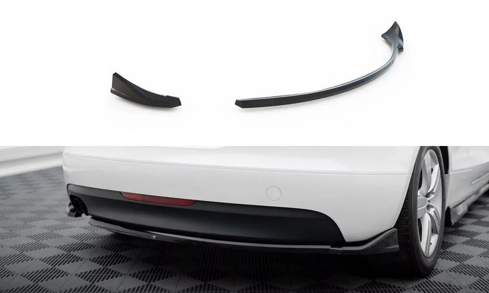 Heck Ansatz Flaps Diffusor Für Audi TT 8J Schwarz Hochglanz