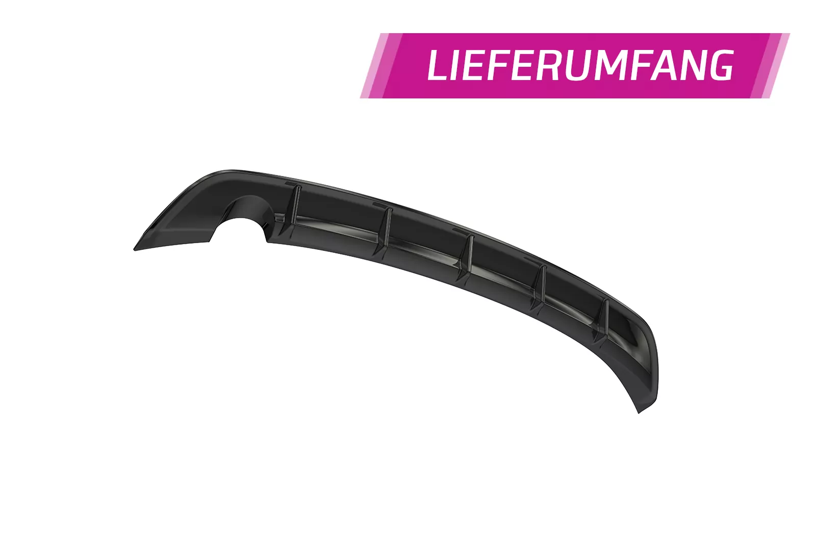 Heckansatz für BMW 1er F20 / F21 LCI HA258 Strukturiert (schwarz matt)