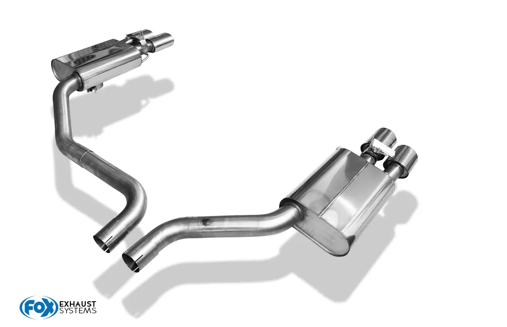 Audi S8 Typ 4H mit Abgasklappen  Endschalldämpfer rechts/links zweiflutig - 2x100x77 Typ 38 rechts/links