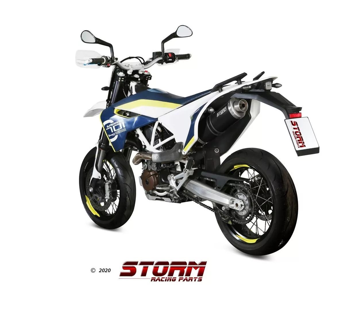 Storm By MIVV OVAL Schwarz HUSQVARNA 701 SUPERMOTO/ENDURO 17-19