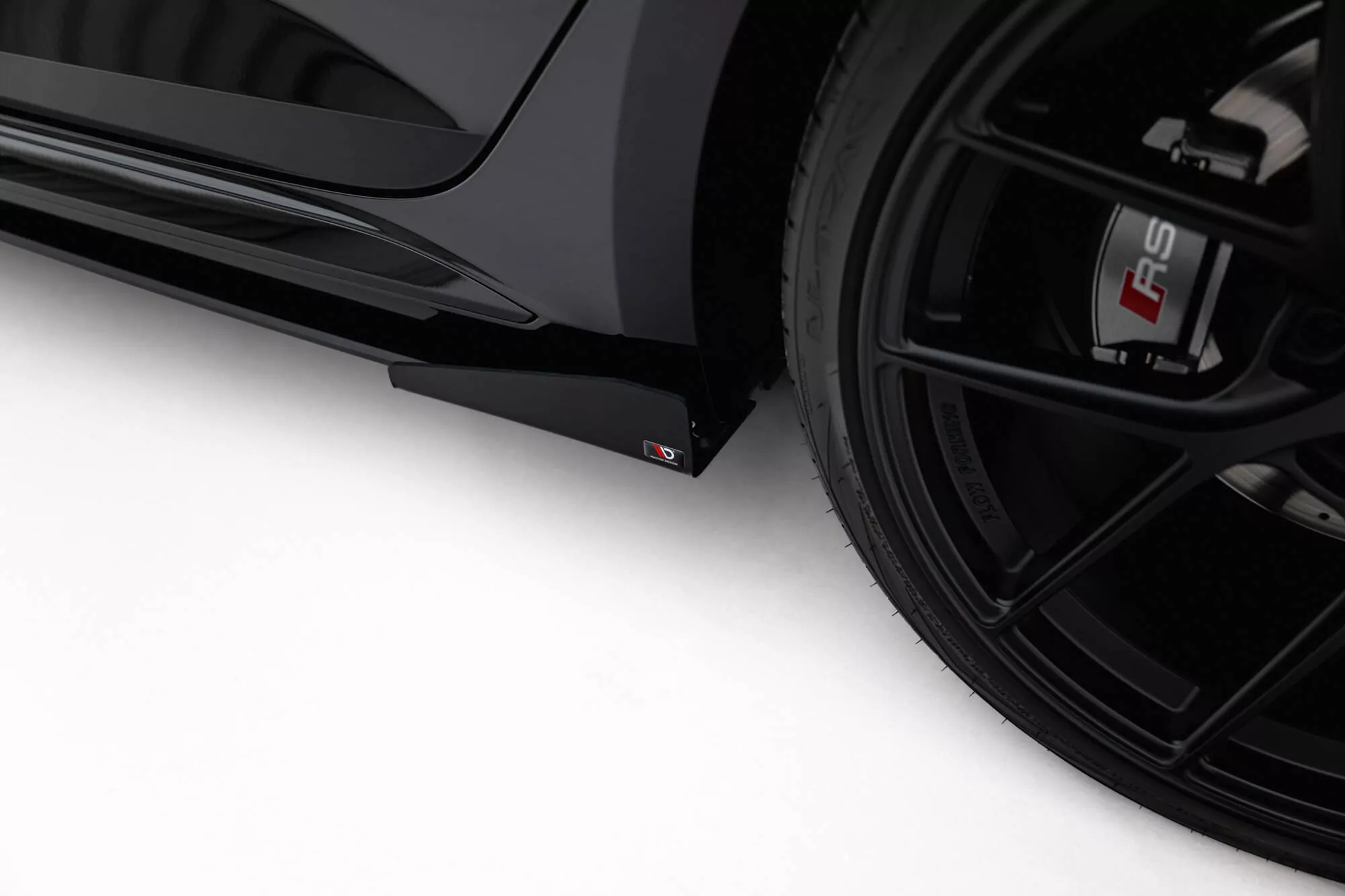 Street Pro Seitenschweller Ansatz Für + Flaps Audi RS5 Sportback F5 Schwarz Hochglanz