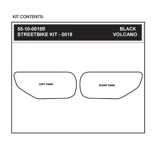 Stompgrip Traction Pad Volcano für Honda CBR954 RR 02-03 Schwarz