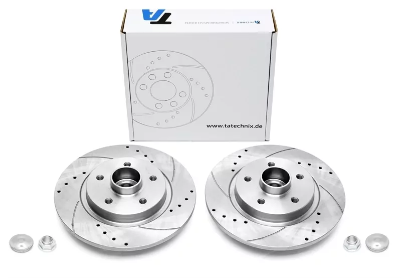 TA Technix Sport Bremsscheiben Satz mit Radlager+ Sesorring Hinterachse passend für Mercedes Benz Citan / Renault Kangoo / Kangoo Express