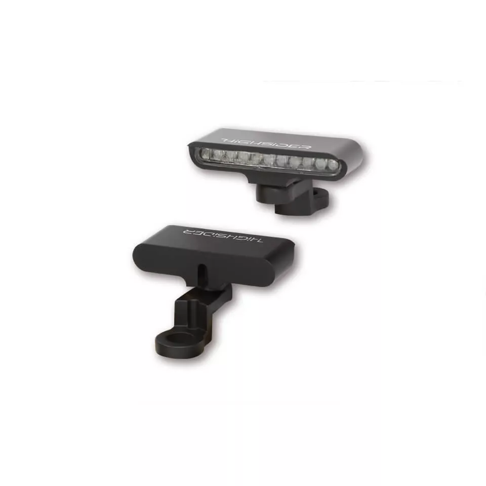 HIGHSIDER Pro Stripe LED Blinker Gehäuse Schwarz / Linse Klar (Paar), Vorn
