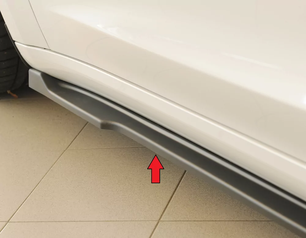 Rieger Seitenschweller links ansatz matt schwarz für Tesla Model 3  (003)  10.23- (ab Facelift)