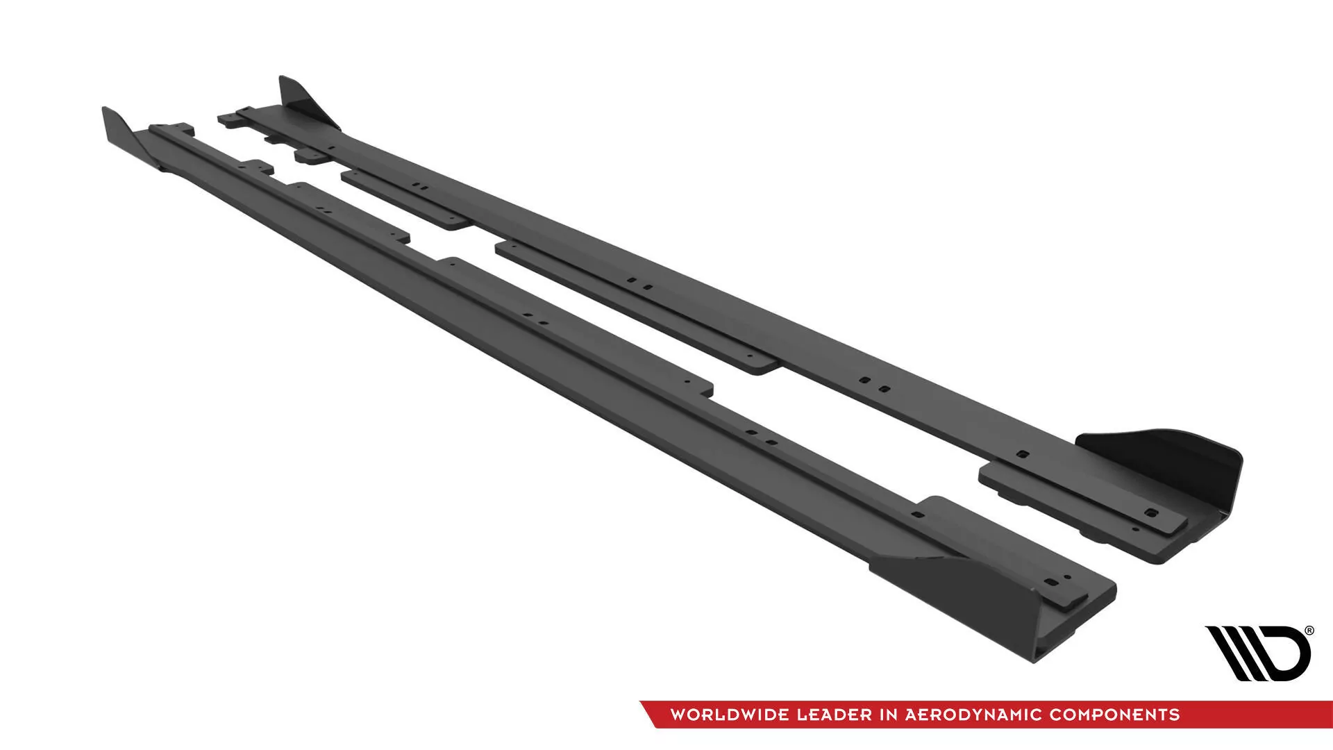 Rennen Haltbarkeit Seitenschweller Ansatz Passend Für + Front Stoßstangen Racing Flaps Passend Für Ford Fiesta Mk8 ST / ST-Line Schwarz Hochglanz