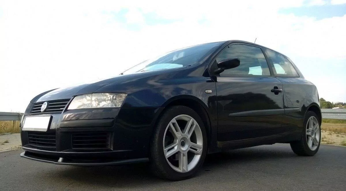 Front Ansatz Passend Für Passend Für FIAT STILO 3 Türer Schwarz Hochglanz Schwarz Hochglanz