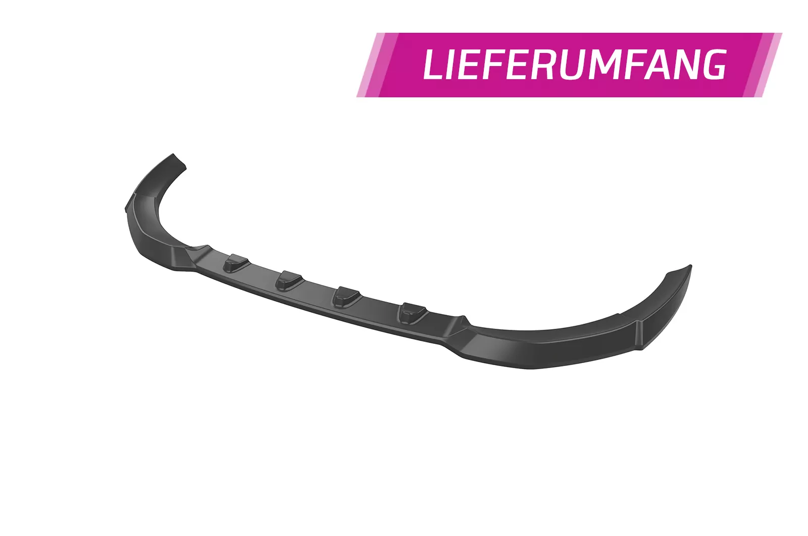 Cup-Spoilerlippe mit ABE für Fiat 500 Abarth 595 CSL487 Strukturiert (schwarz matt)