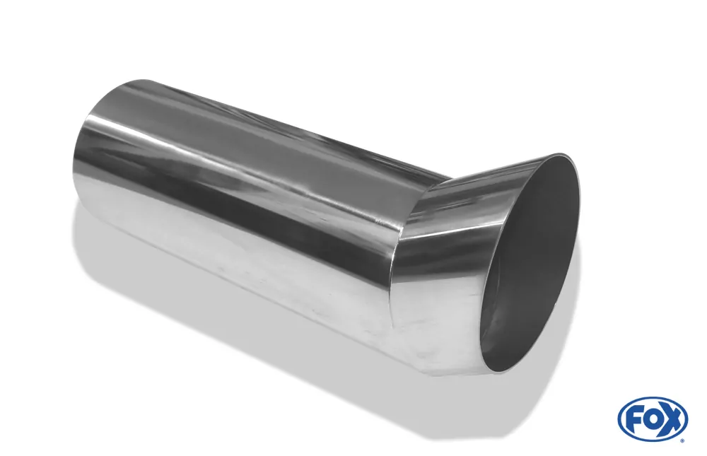 Anschweißendrohr Typ 18  Ø 100 mm / Länge: 300 mm - rund / uneingerollt / FOX-Design / ohne Absorber