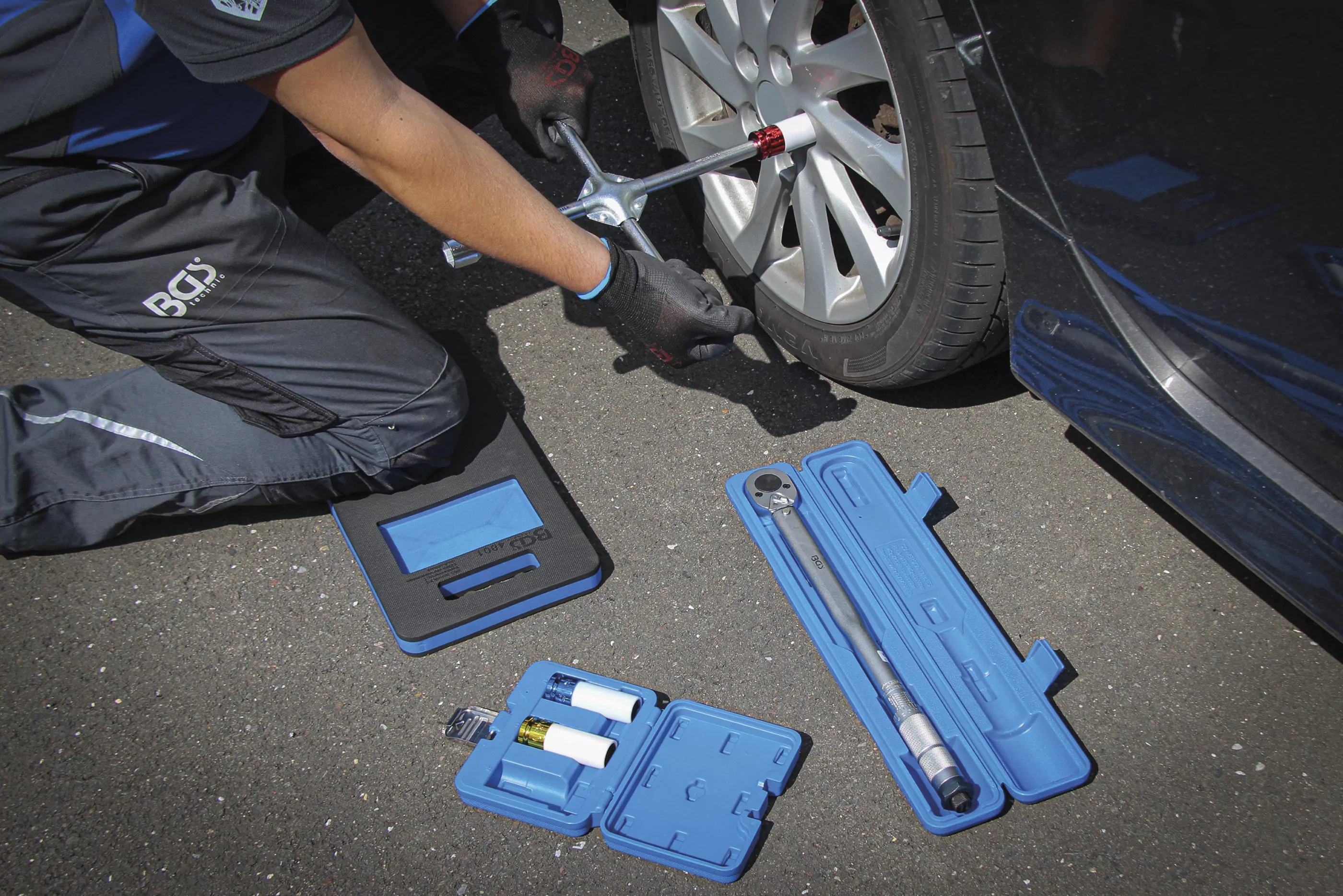 Radwechsel-Service-Satz mit Rangier-Wagenheber 2,5 t | 10-tlg.